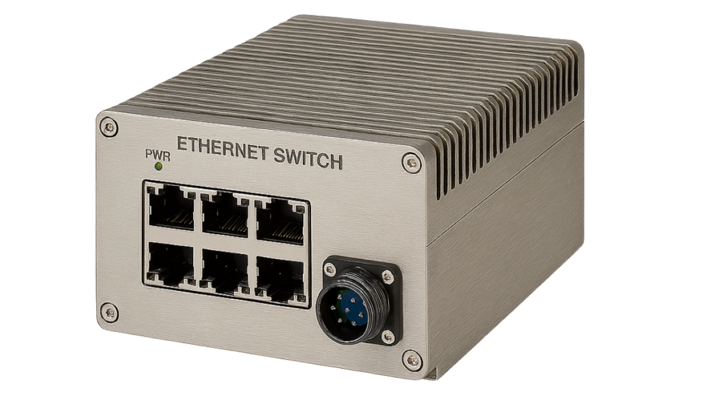 Onboard Ethernet switch for flight test instrumentation