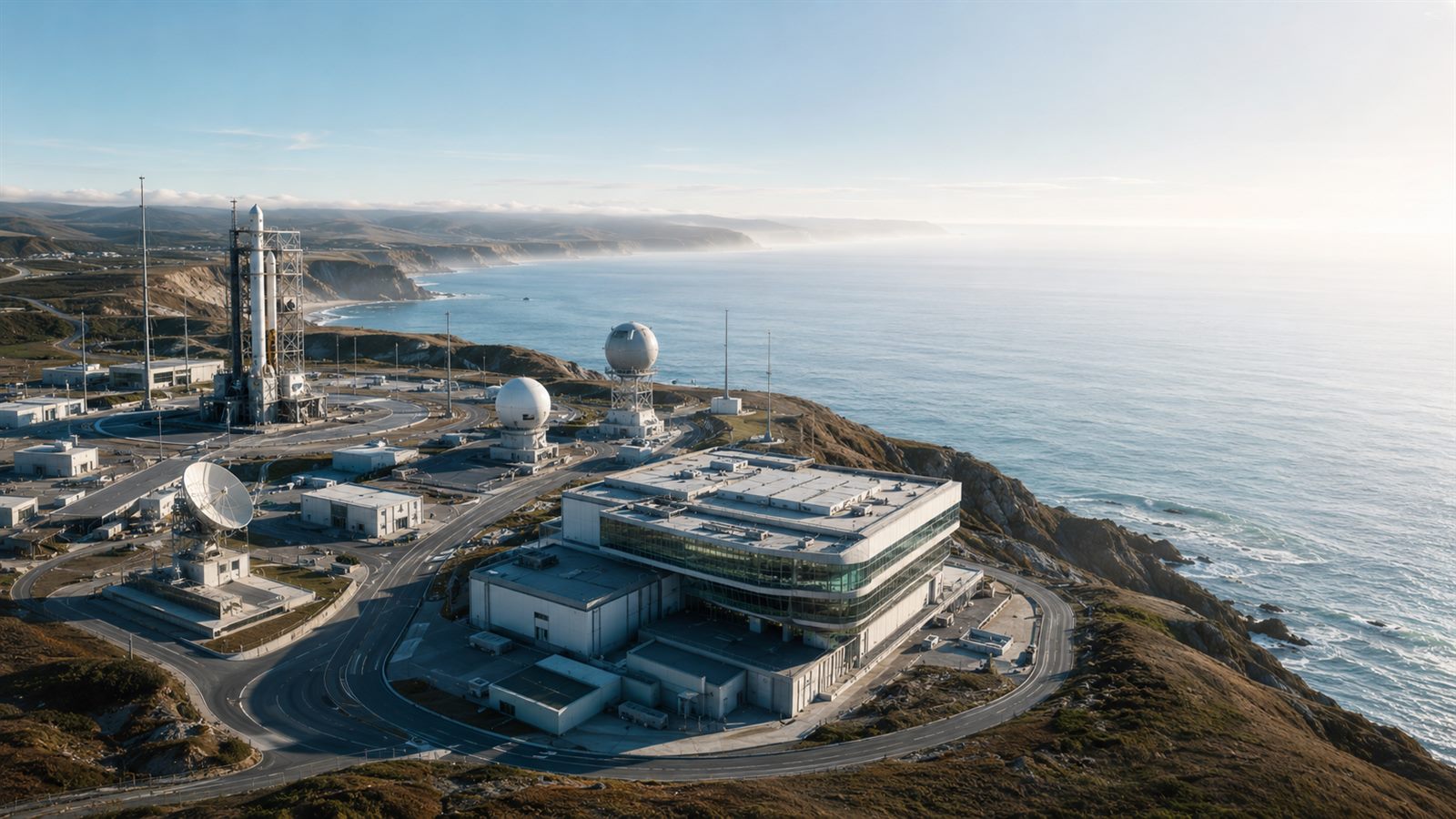 Governmental launch site representing test range and defense programme instrumentation